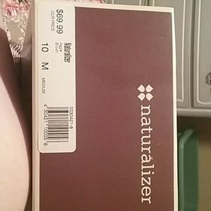 NATURALIZER "AGGIE" BROWN ZIP UP LOAFERS 10M